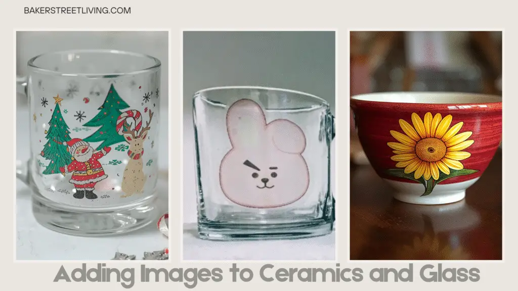 using waterslide paper on glass and ceramics