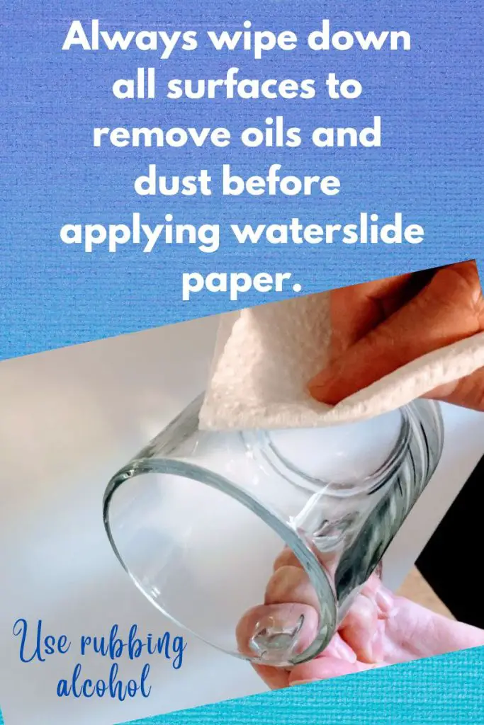 how to use waterslide paper on glass