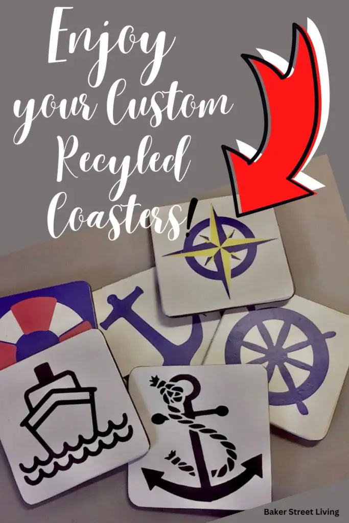 recycled coasters DIY