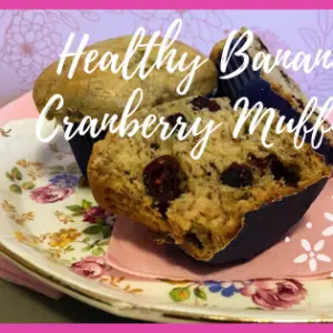 Healthy Banana Cranberry Muffins