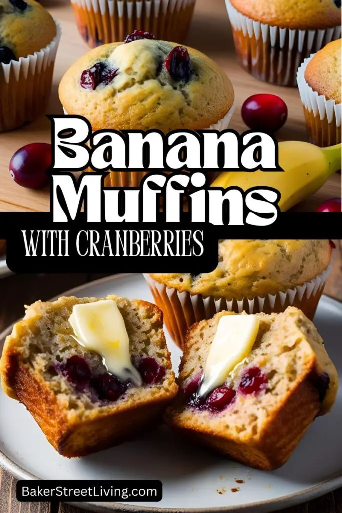 banana muffins with cranberries