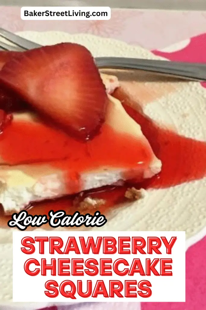 low calorie strawberry cheesecake squares