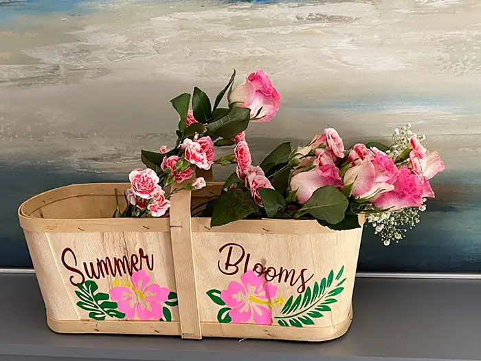 easy to make summer blooms basket