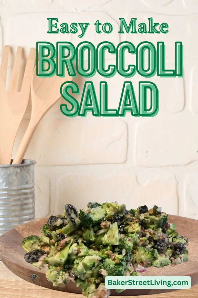 Broccoli salad on a plate