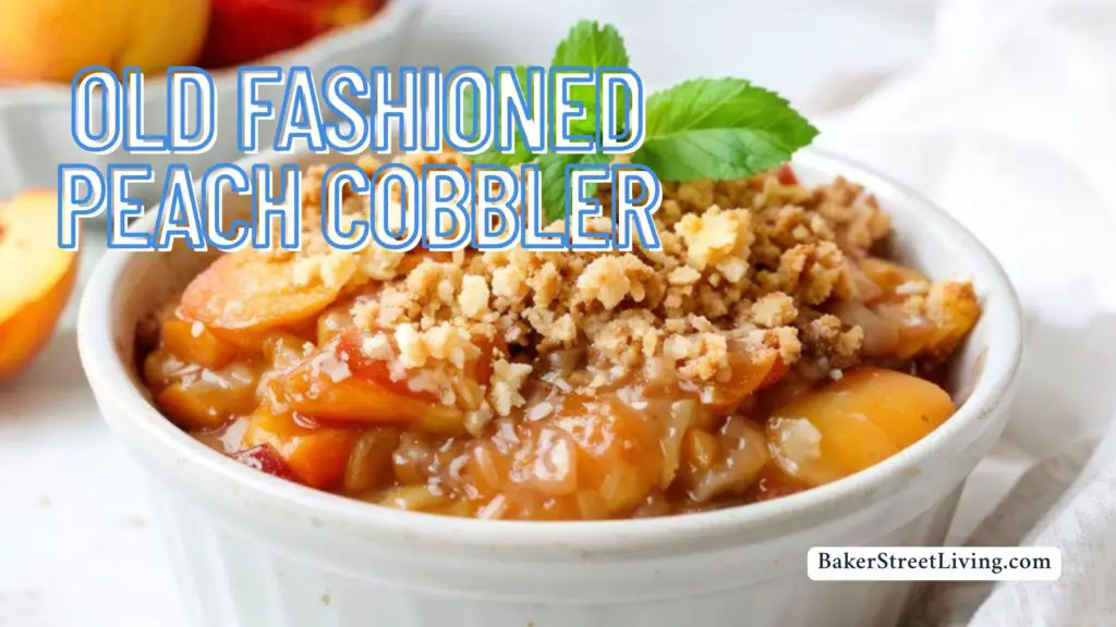 old fashioned peach cobbler