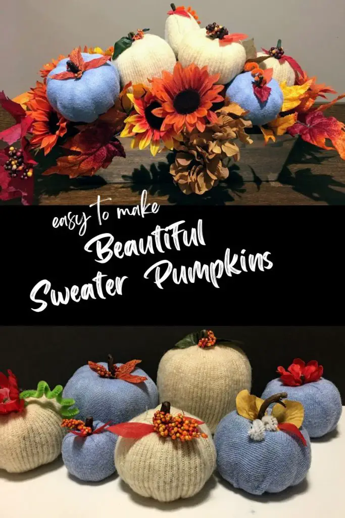 easy to make beautiful sweater pumpkins