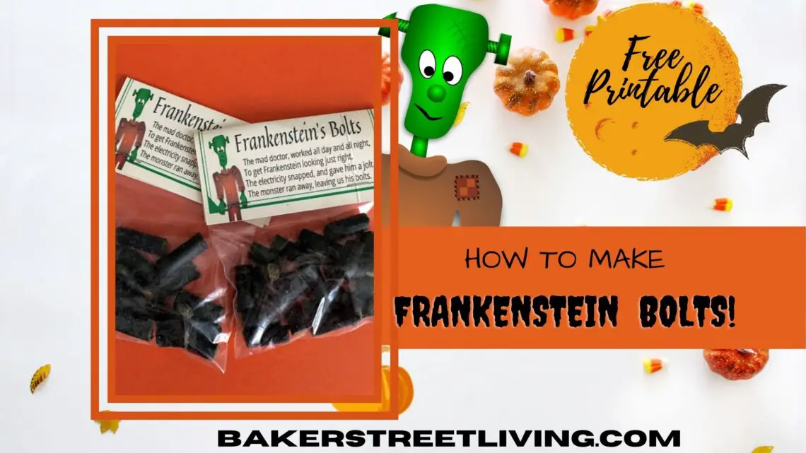 How to make fun Frankenstein Bolts Halloween treat bags Baker Street