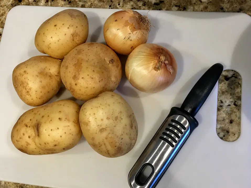 onion infused mashed potatoes