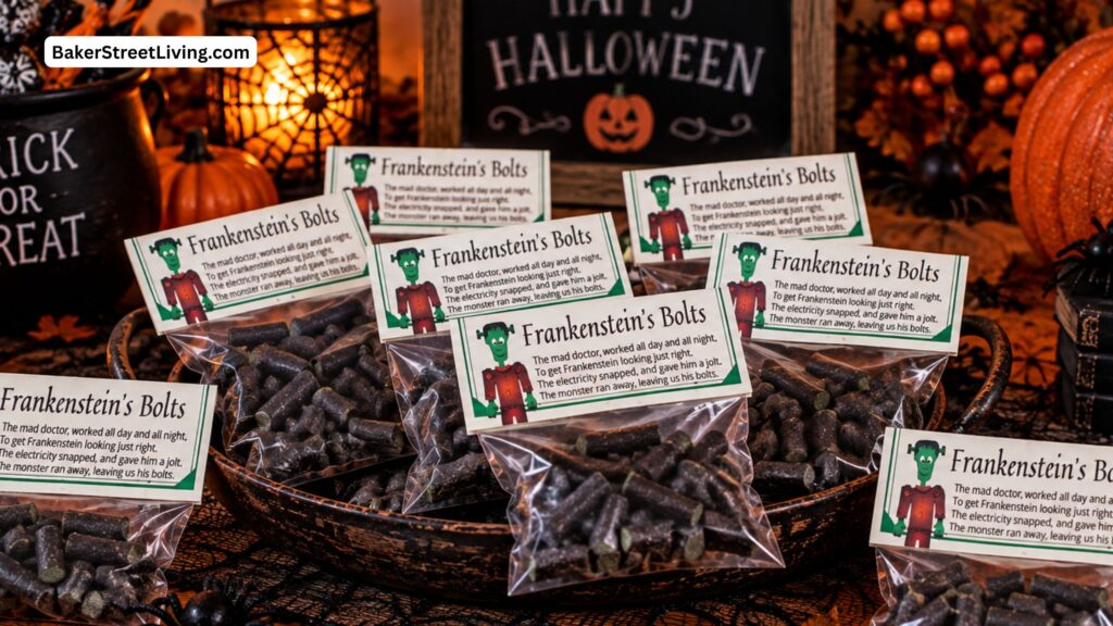 Frankenstein Bolts Halloween Treat Bags