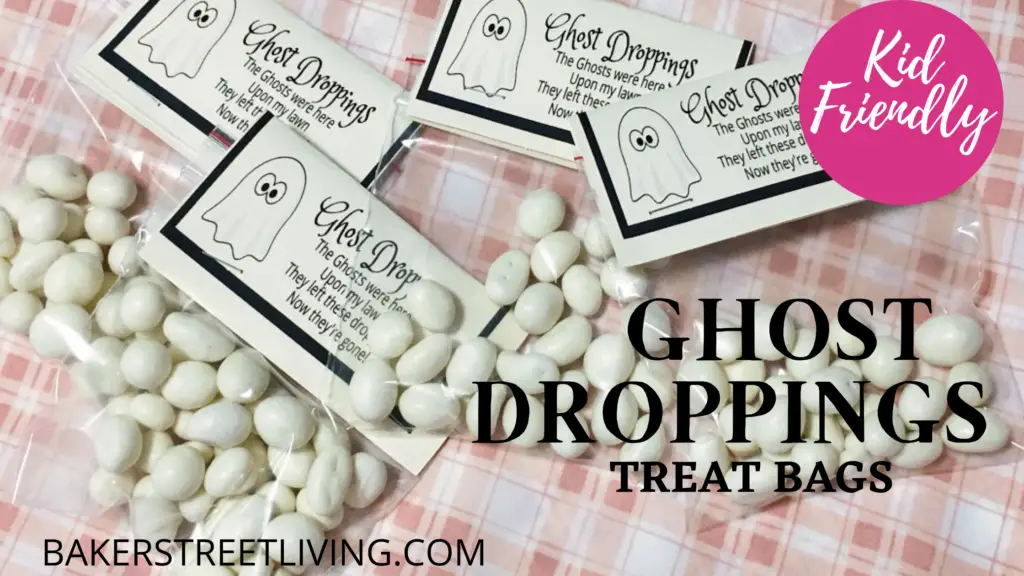 how to make GHOST DROPPINGS TREAT BAGS