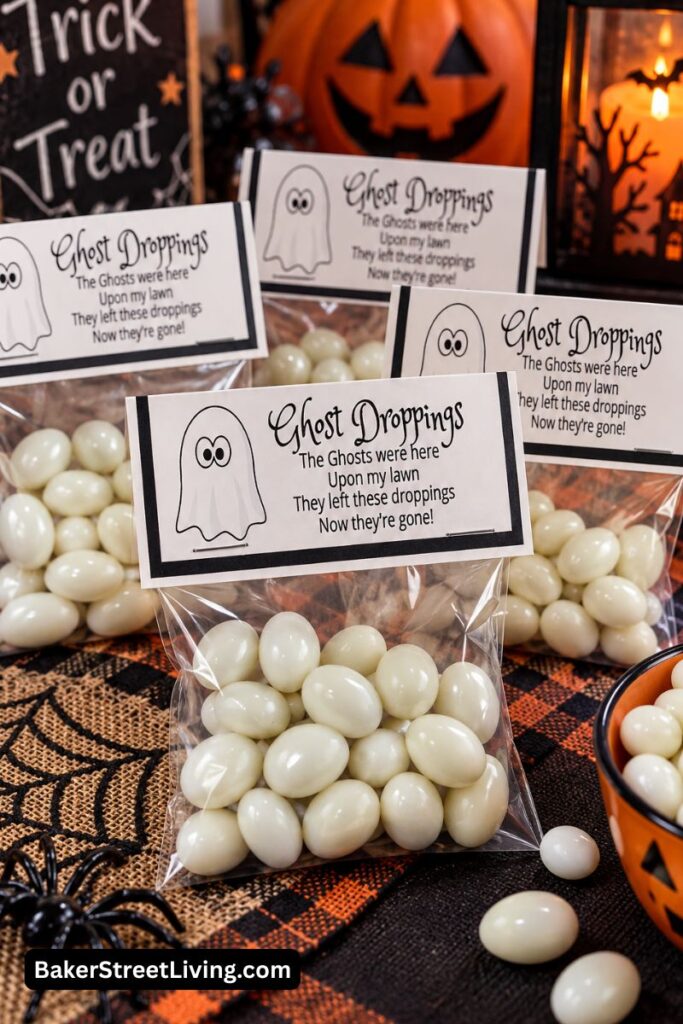 printable ghost droppings treat toppers
