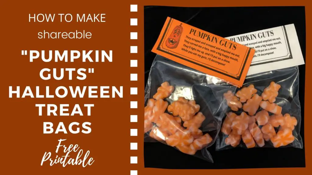 Shareable Pumpkin Guts Halloween treat bags