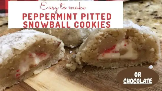 Peppermint Pitted snowball cookies