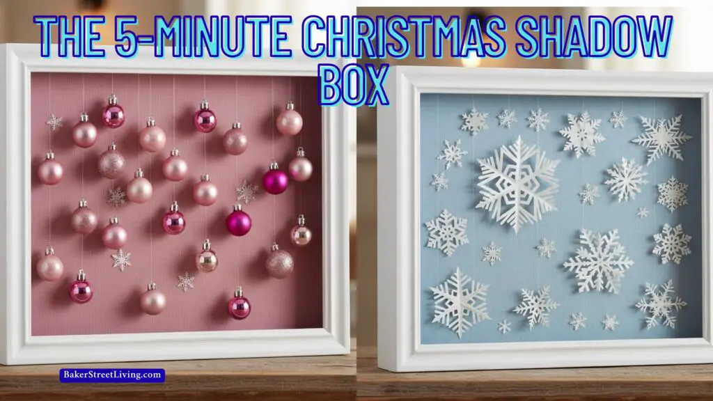 easy 5 minute christmas shadow box