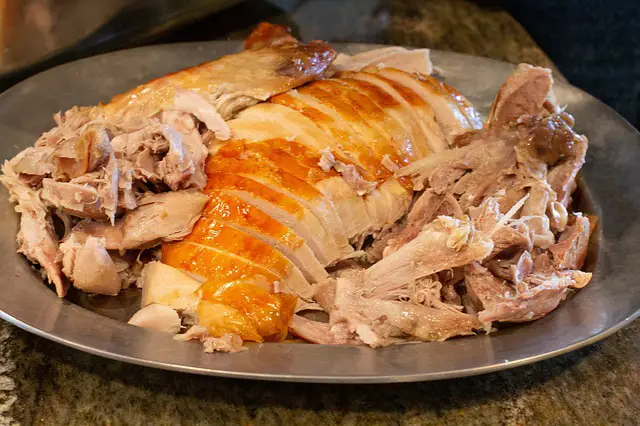 sliced turkey, ready to serve