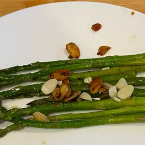 Asparagus - sautéed with garlic and almonds