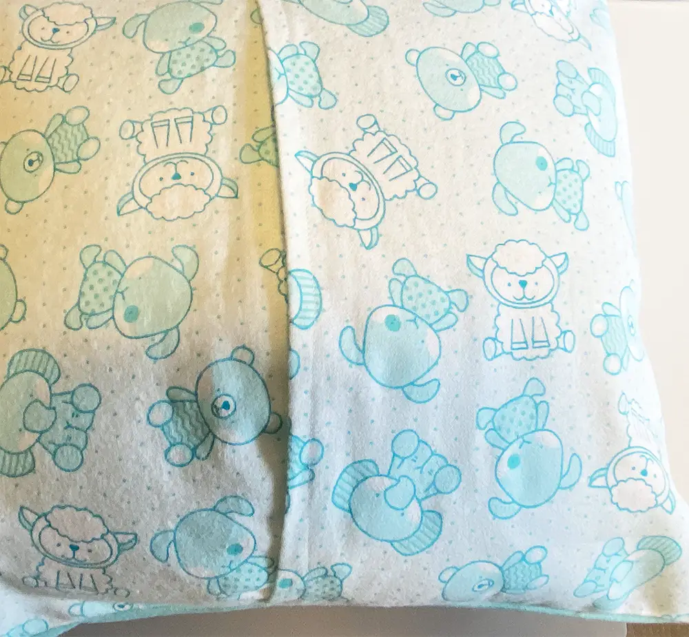 back of the personalized storytime pillow