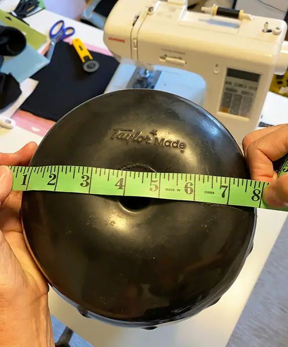 custom boat fenders - diy - measure diameter of bottom