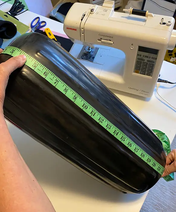 make your own custom boat fender covers - measure length
