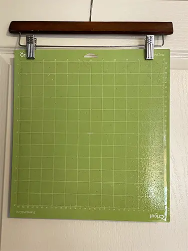 How to clean Cricut cutting mats - hang to dry