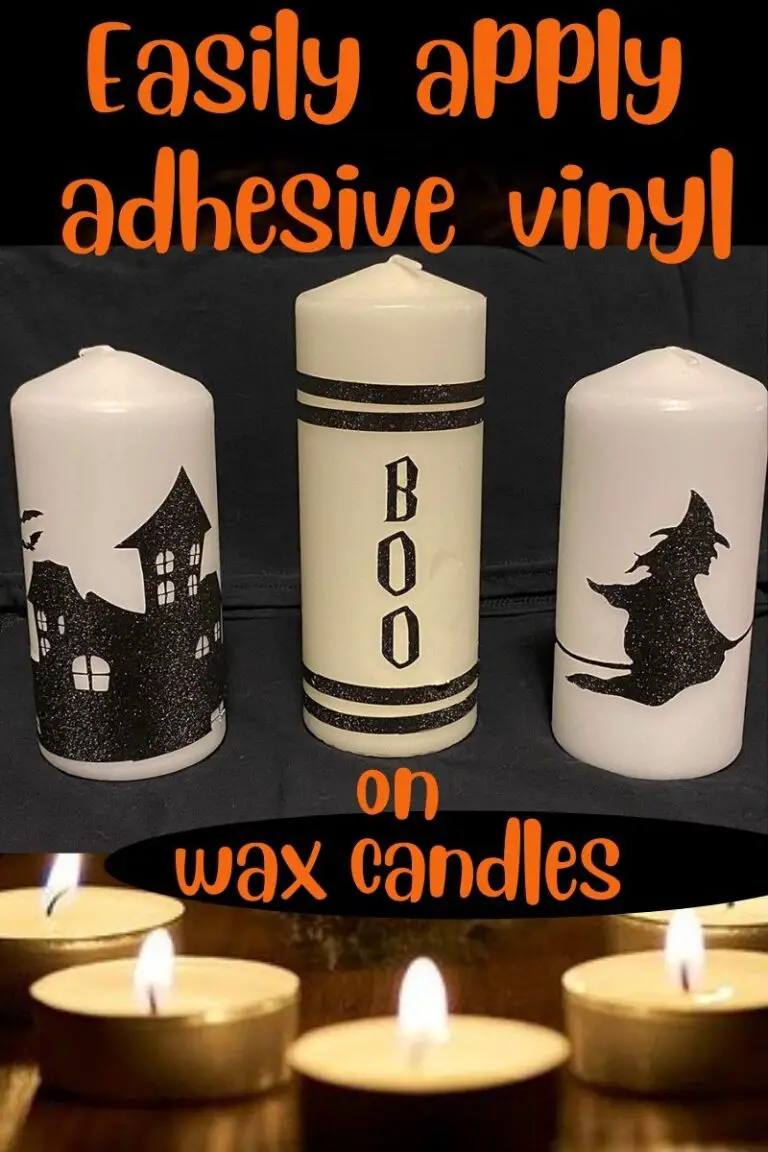 How to apply adhesive vinyl on wax candles.(custom Halloween candles