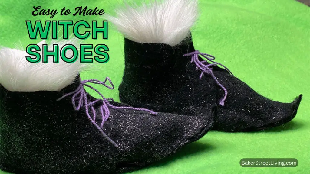 Witch Shoes pattern made with cardboard tubes