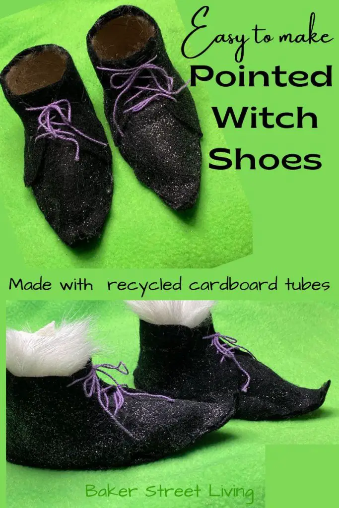 DIY witch shoe pattern