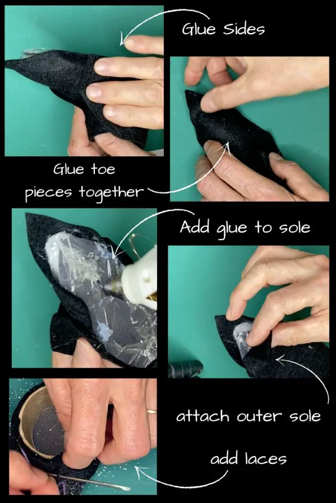 witch shoe pattern - assembly