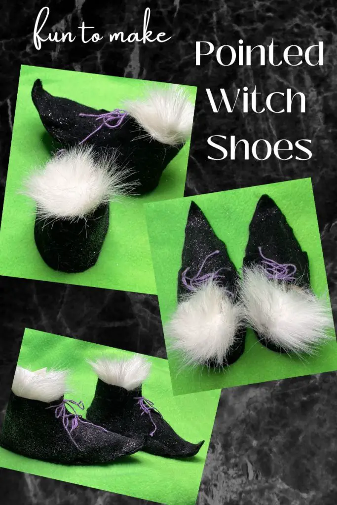 DIY witch shoe pattern