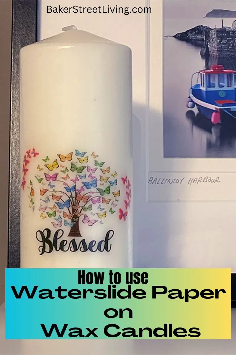 how to use waterslide paper on candles