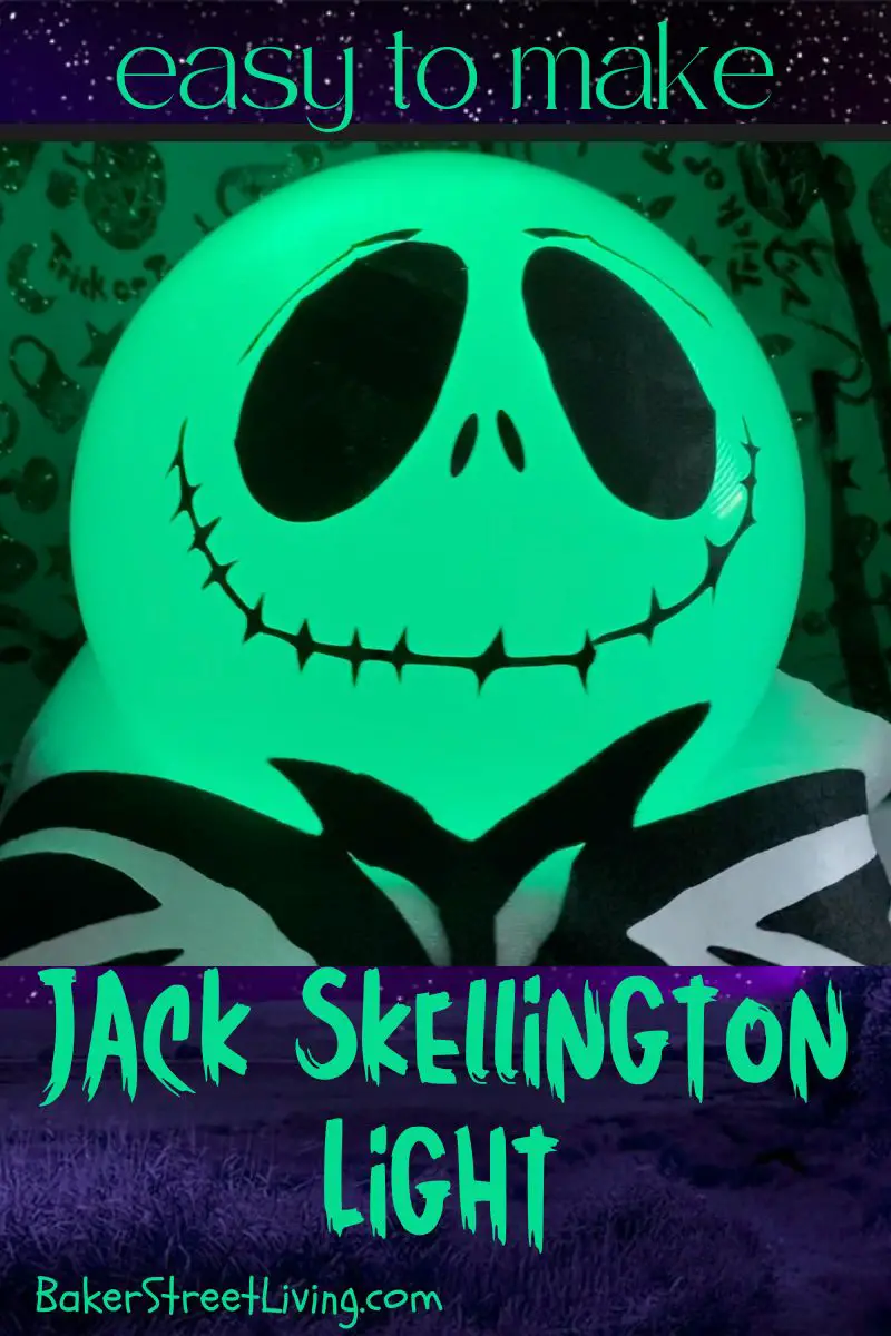 Diy Jack Skellington Light. (easy Recycled Light Project) - Baker 