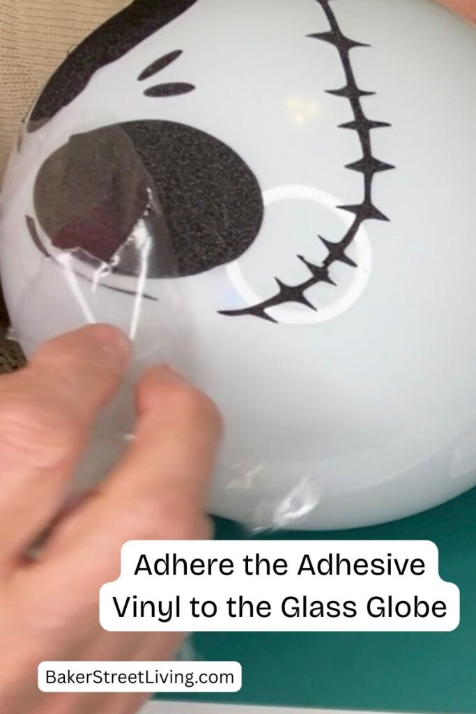 adding a face to the jack skellington light