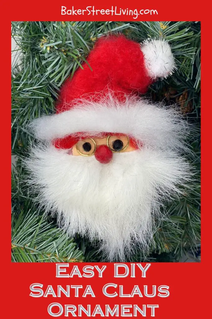 picture of baker street living's homemade santa ornament