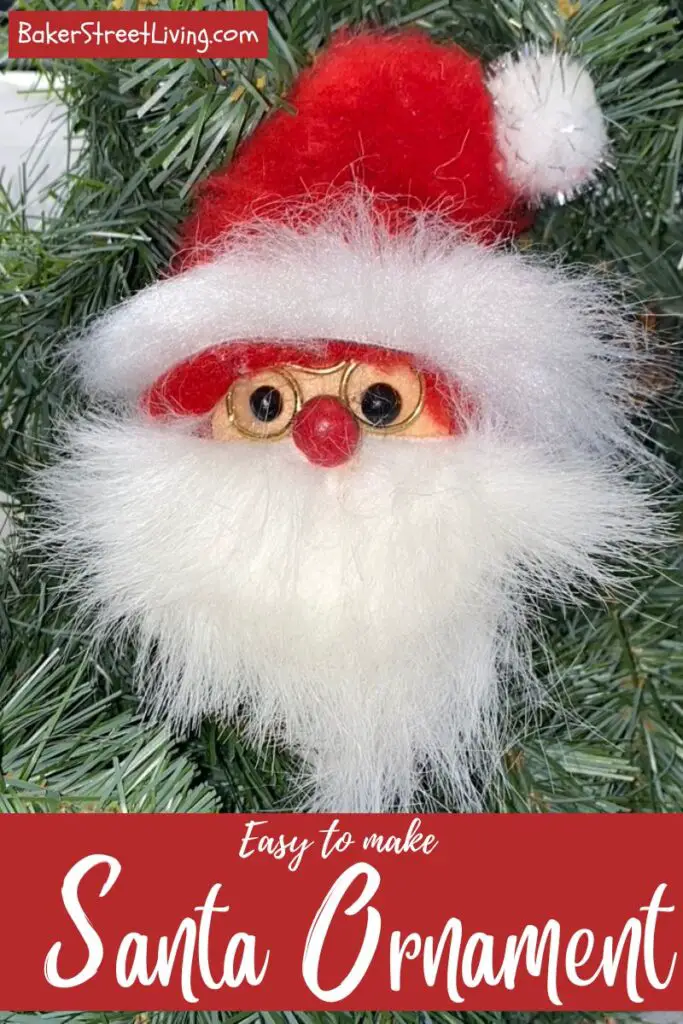 picture of homamade diy santa ornament