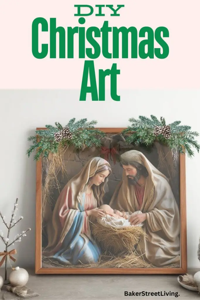 diy christmas art on canvas