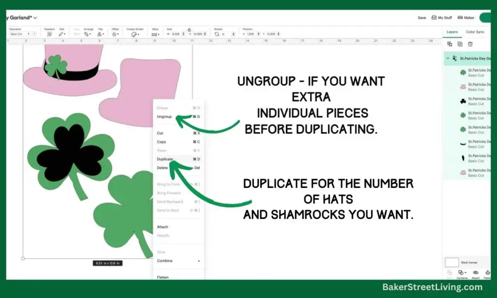 Instructions to make a St. Patrick's Day Garland