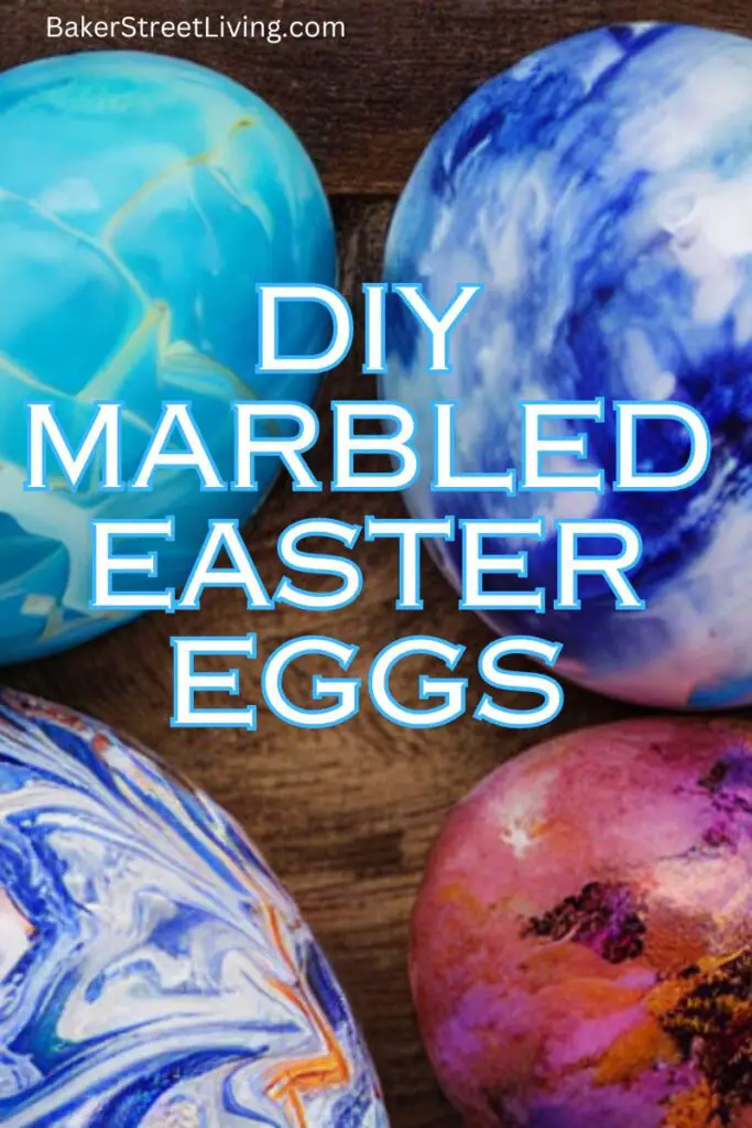easy  to make marbled easter Eggs 