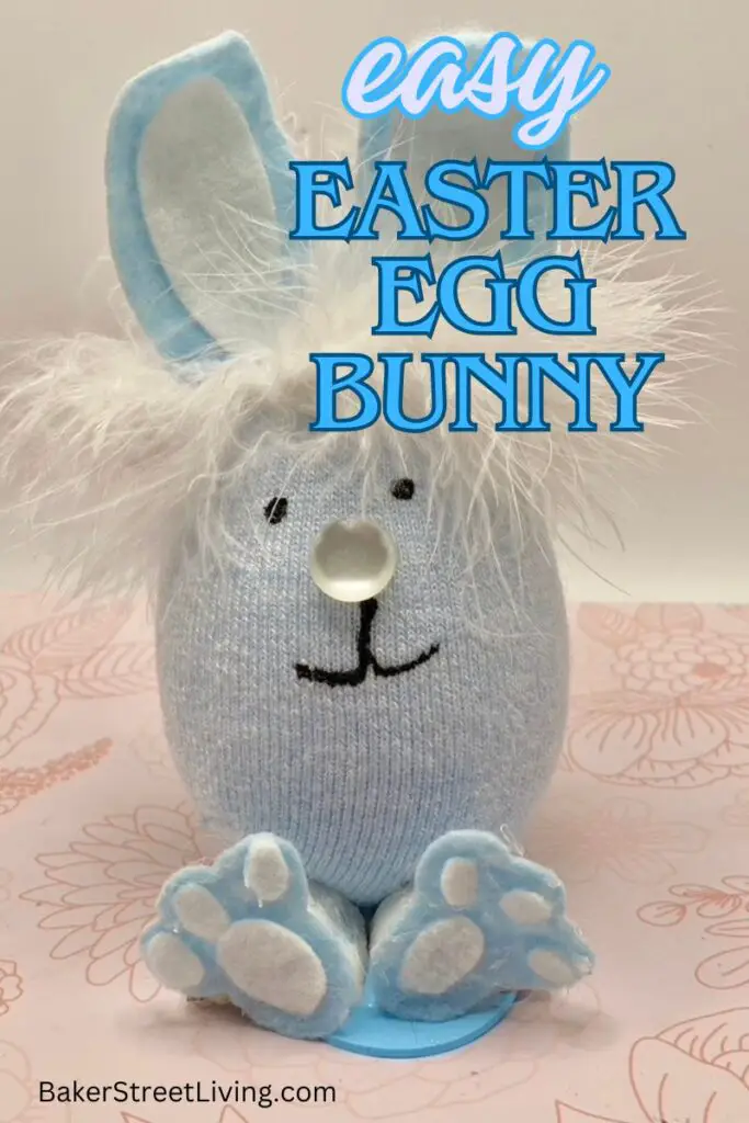 easter egg bunny - diy made from felt, foam egg and a sock