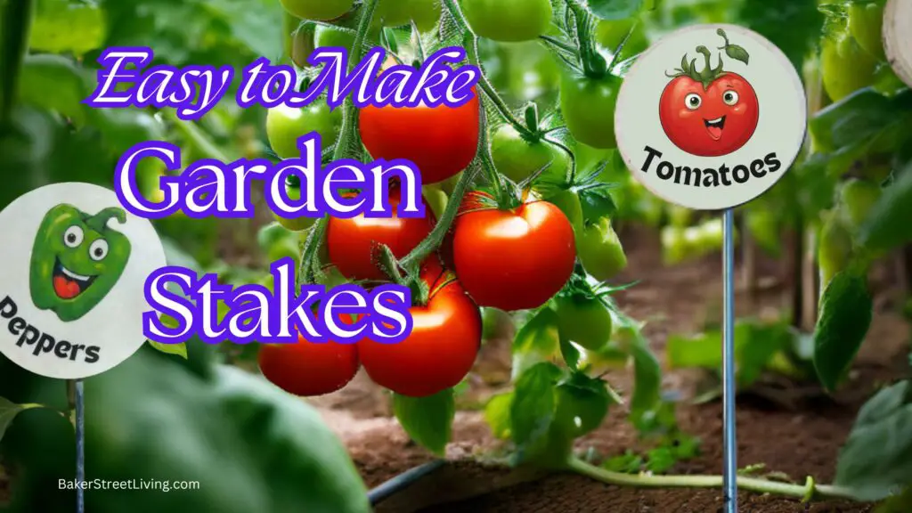 DIY Garden Stakes made with Printable Garden Labels