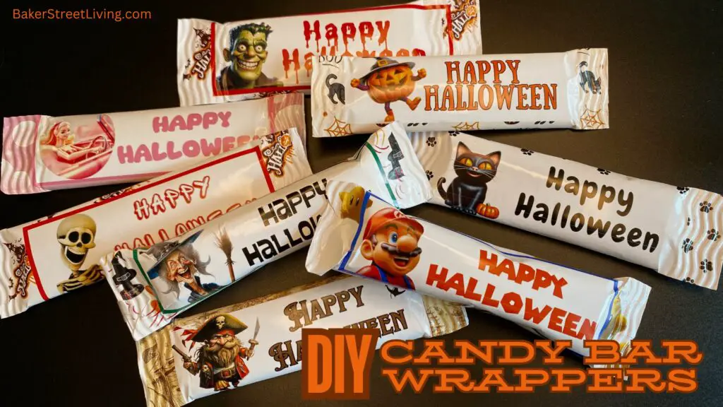 DIY Halloween Candy Bar Wrappers