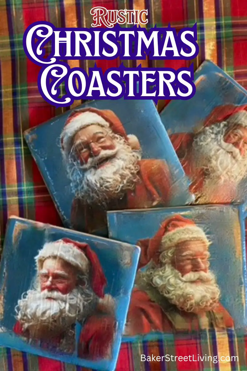 Vintage Look DIY Christmas Coasters (Free Pattern) Baker Street Living
