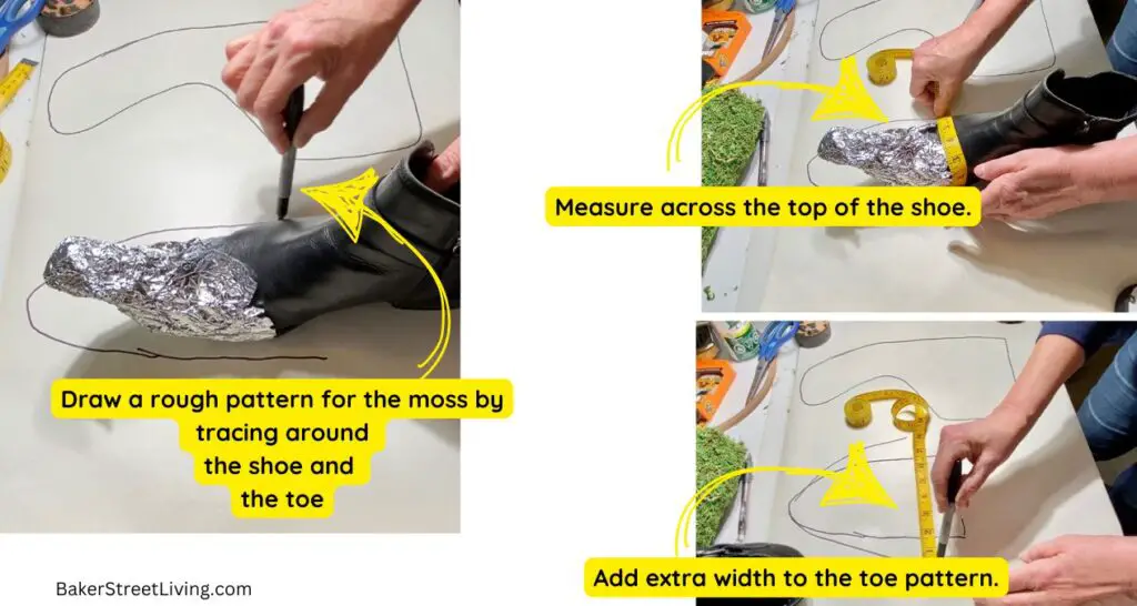 making a leprechaun. shoe planter