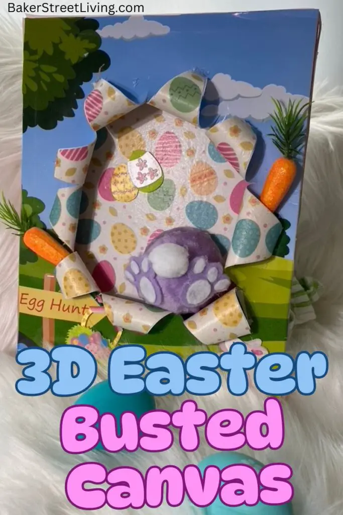 3D Easter Bunny Busted Canvas