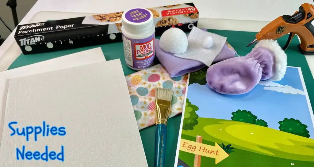 making an Easter Bunny Busted Canvas