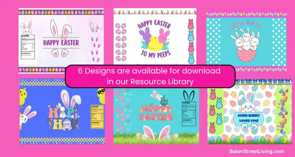 designs for Printable  Easter Chip Bags