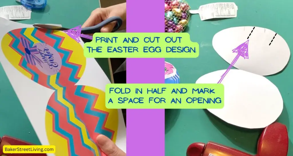 Making easter Treat Bags with paper