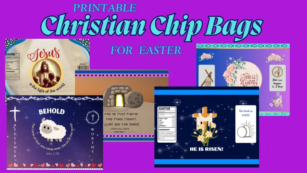 printable christian chip bags for easter