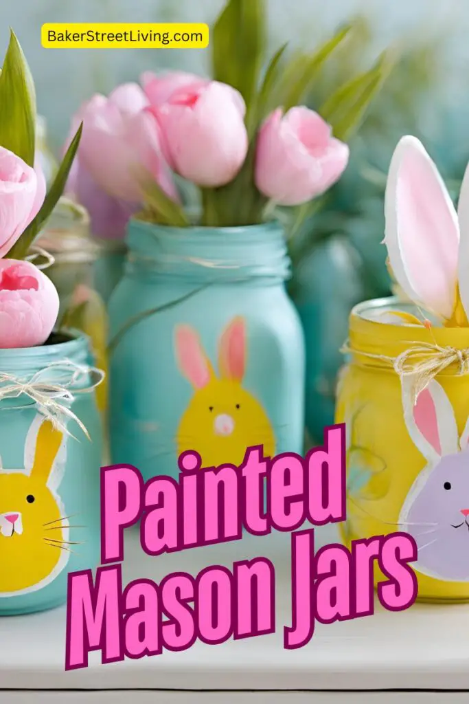 painted mason jars for easter