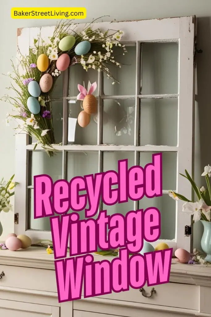 recycled window for easter