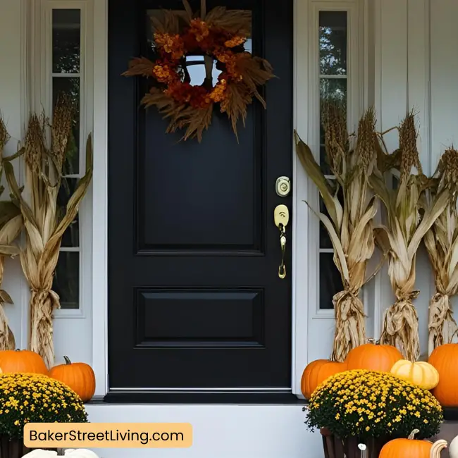 Fall Front Door Decor Ideas - rustic look